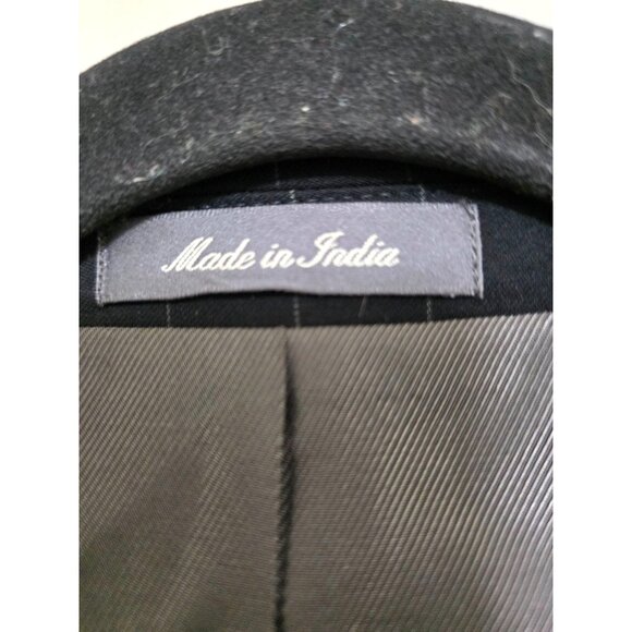 Oscar De La Renta Double-Breasted Pinstripe Suit Jacket Men's Black 41R Classic - Picture 9 of 9